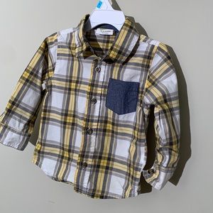 Yellow, White & Gray Crazy 8 Shirt
